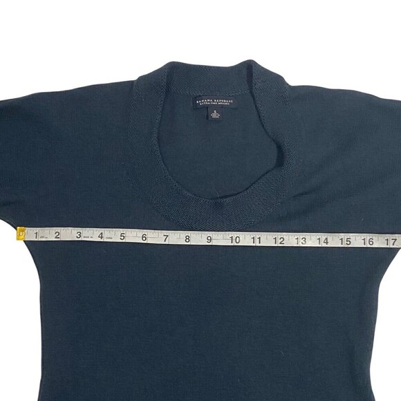 Banana Republic Extra Fine Merino Wool Womens Tunic Sweater dress Pockets Size S - Picture 7 of 10